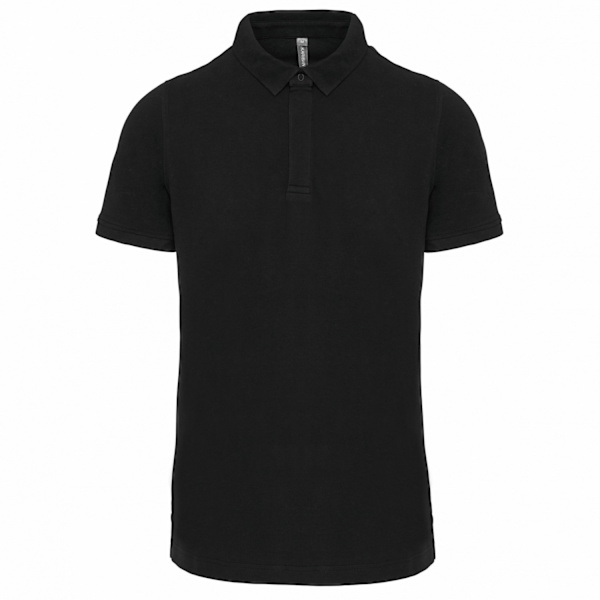 Kariban Herr Piqué Stud Front Polo Shirt L Svart Black L