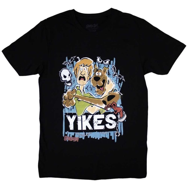 Scooby Doo Unisex Vuxen Yikes! T-shirt M Svart Black M
