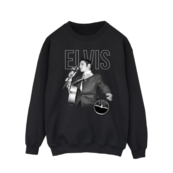 Elvis Mens Logo Portrait Sweatshirt M Svart Black M