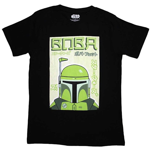 Star Wars Unisex Vuxen Boba Fett Japansk T-shirt M Svart Black M