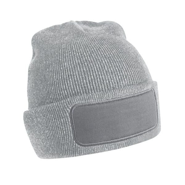 Beechfield Unisex Vuxen Patch Beanie One Size Heather Grey Heather Grey One Size