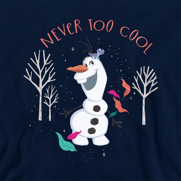 Frozen Barn/Barn Never Too Cool Olaf Pullover Hoodie 5-6 År Navy 5-6 Years