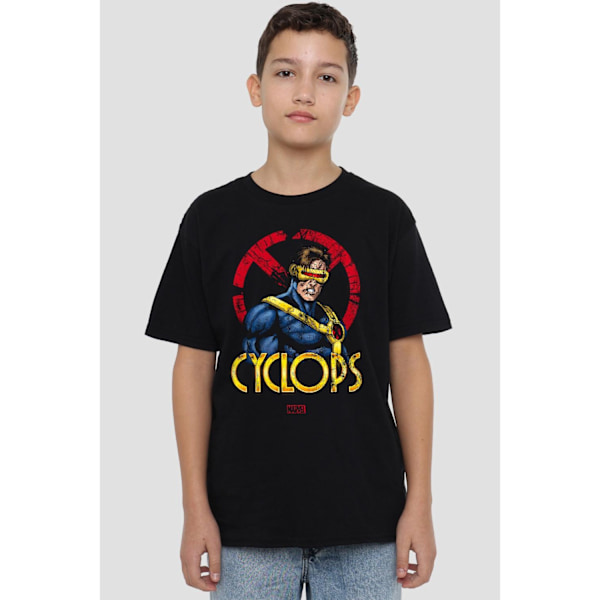 Marvel Barn/Kids X-Men Cyclops Logotyp T-shirt 7-8 År Svart Black 7-8 Years