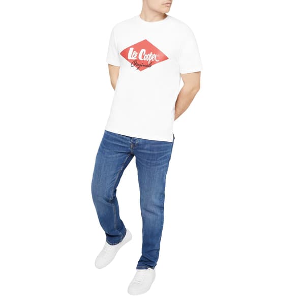 Lee Cooper Herr Denim Regular Jeans 34S Mellantvätt Mid Wash 34S