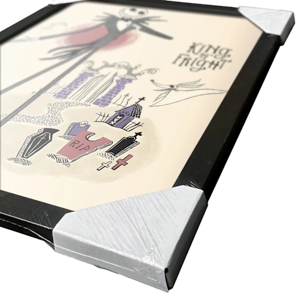 Nightmare Before Christmas King of Fright Inramad Poster 40cm x Cream/Black 40cm x 30cm