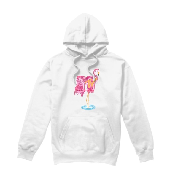 MTV Herr Flamingo Hoodie L Vit White L
