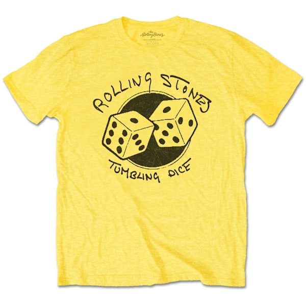 The Rolling Stones Unisex Adult Tumbling Dice T-Shirt S Gul Yellow S