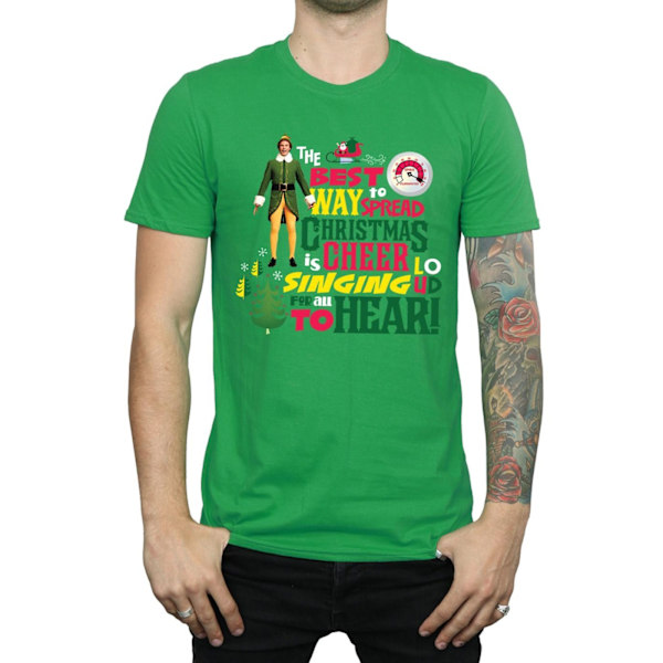 Elf Mens Christmas Cheer T-Shirt L Irish Green Irish Green L