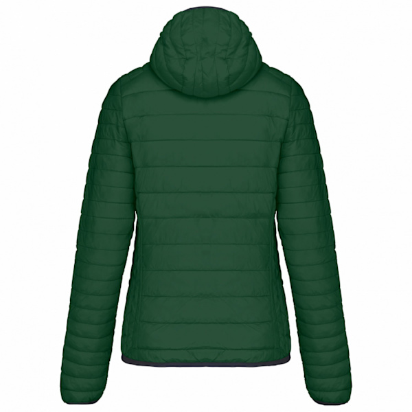 Kariban Dam/Dam Lättviktshuva Vadderad Jacka 16 UK Fo Forest Green 16 UK