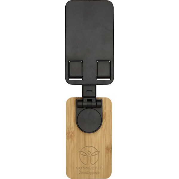 Floso Alfirk Vikbart Mobiltelefonställ i Bambu En Storlek Solid Solid Black One Size