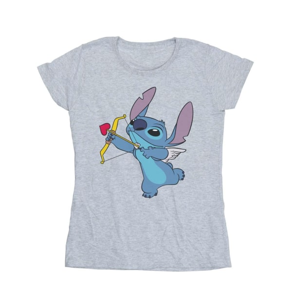 Disney Womens/Ladies Lilo And Stitch Stitch Cupid Valentines Co Sports Grey XL