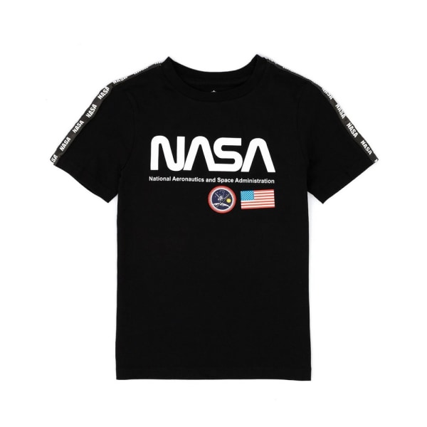 NASA T-shirt med logotyp för barn/barn 4-5 år svart/vit Black/White 4-5 Years