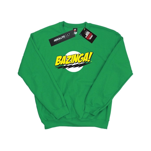 The Big Bang Theory Mens Bazinga Sheldon Sweatshirt S Irish Gre Irish Green S