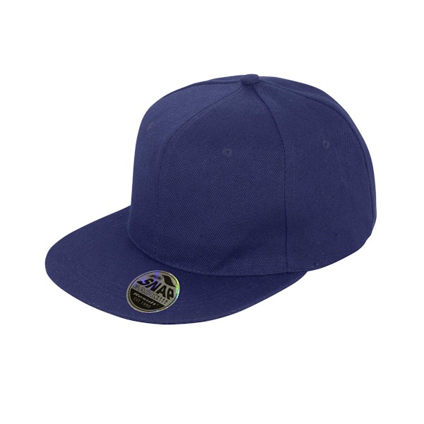 Result Unisex Core Bronx Original Flat Peak Snapback Solid Colo Navy Blue One Size