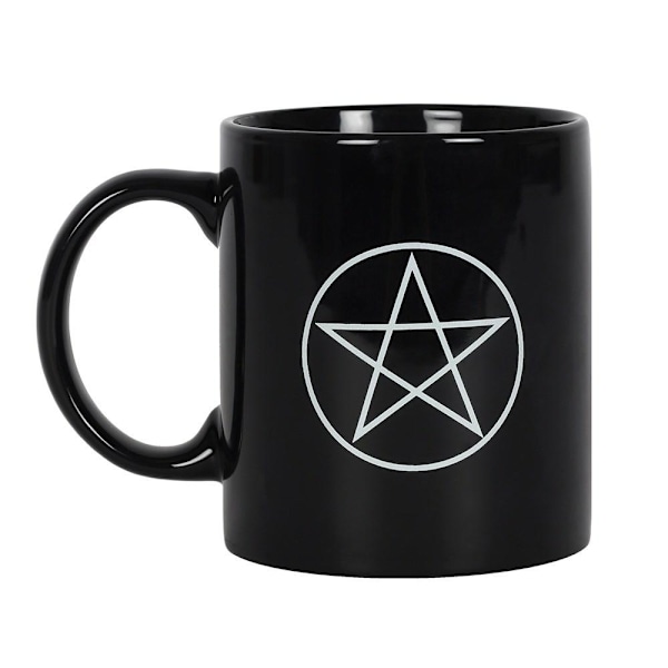 Something Different Pentagram Mug En Storlek Svart Black One Size