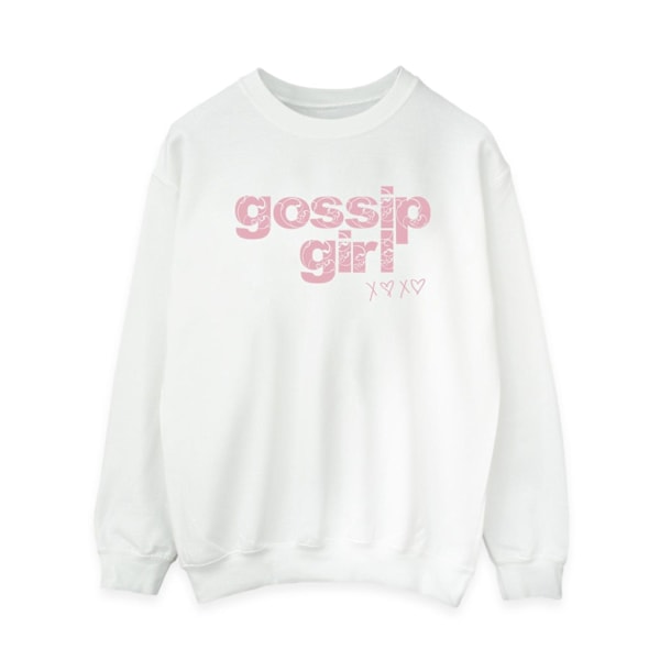 Gossip Girl Dam/Kvinnor Swirl Logo Sweatshirt L Vit White L