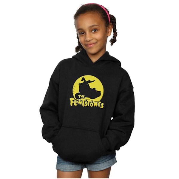 The Flintstones Girls Car Silhouette Hoodie 5-6 år Svart Black 5-6 Years