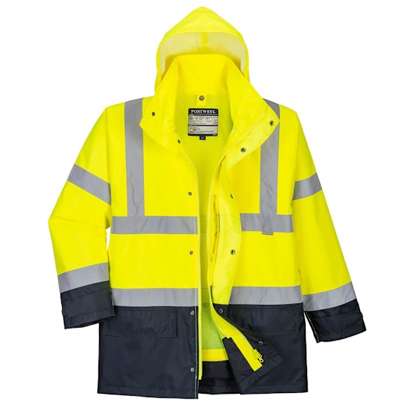 Portwest Herr Executive 5 i 1 Hi-Vis Jacka S Gul/Marinblå Yellow/Navy S