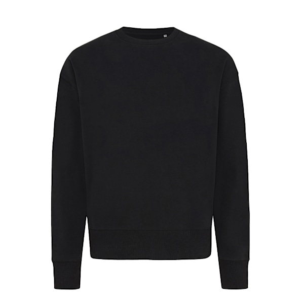 Iqoniq Unisex Vuxen Kruger Återvunnen Bomull Rundhals Avslappnad Passform Black XL