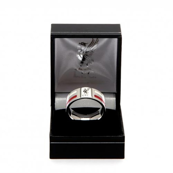 Liverpool FC Färg Stripe Ring Liten Silver/Röd/Vit Silver/Red/White Small