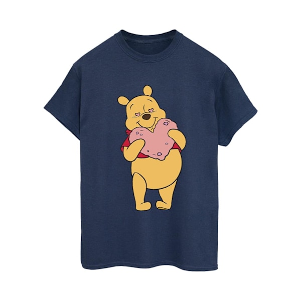 Disney Dam/Damer Winnie The Pooh Hjärta Ögon Bomull Pojkvän Navy Blue XL