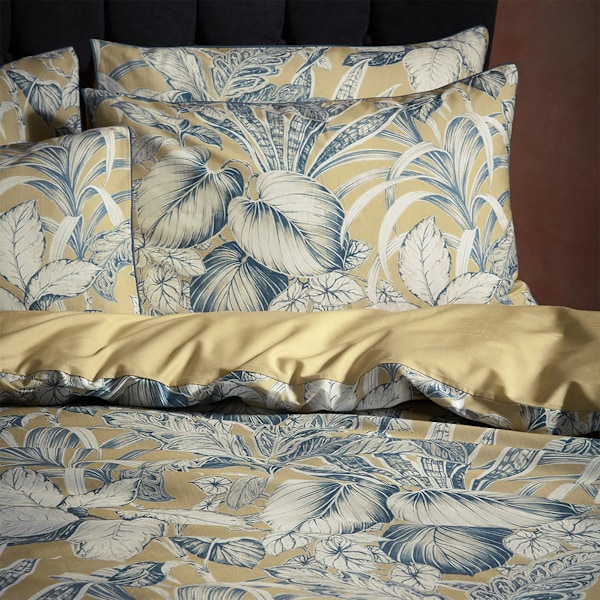 EW By Edinburgh Weavers Tivoli Kontrast Piping Tropisk Påslakan C Gilt Double