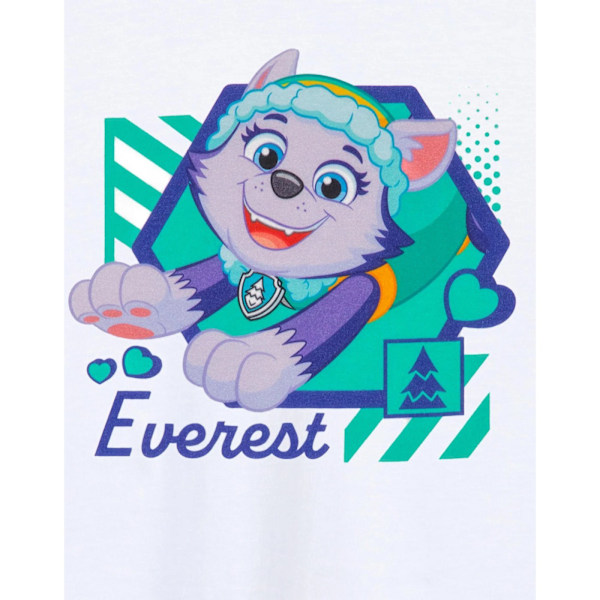Paw Patrol Girls Everest T-Shirt 3-4 år Vit White 3-4 Years