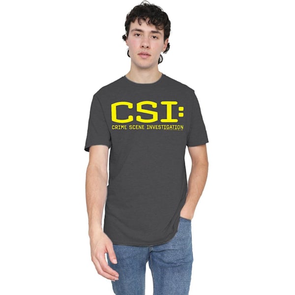 CSI Unisex Vuxen Logo T-Shirt M Kolgrå Charcoal M