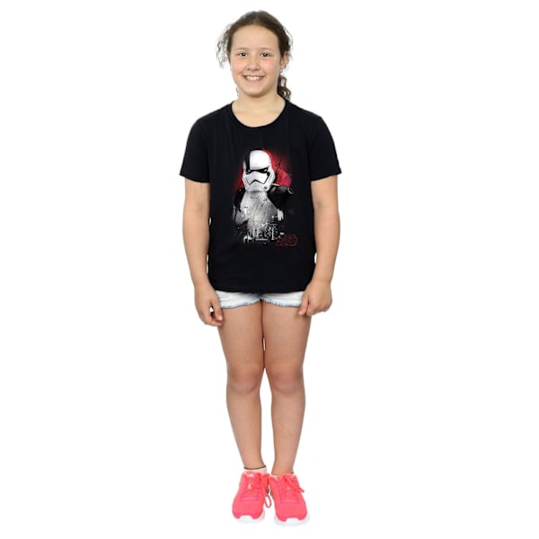 Star Wars Girls The Last Jedi Stormtrooper Borstad Bomull T-shirt Black 5-6 Years