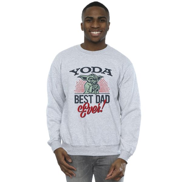 Star Wars Herr Mandalorian Yoda Pappa Sweatshirt S Sports Grey Sports Grey S
