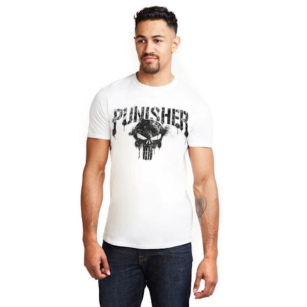 The Punisher Herr T-shirt med Text S Vit White S
