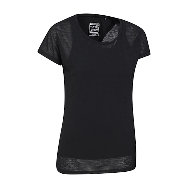 Mountain Warehouse Dam/Damer Dubbelskiktad T-shirt 6 UK Svart Black 6 UK