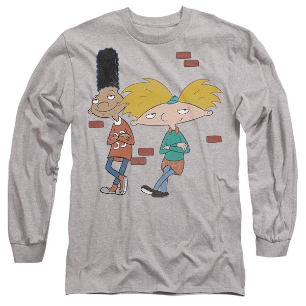 Hey Arnold! Unisex Vuxen Luta Arnold & Gerald T-Shirt M Spor Sport Heather M