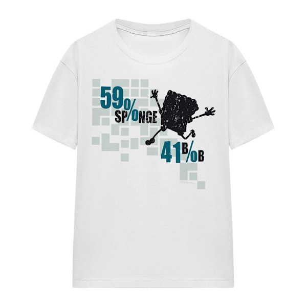 SvampBob Fyrkant Unisex Vuxen 59% Svamp 41% Bob T-Shirt S White S