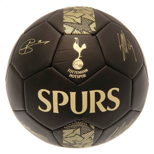 Tottenham Hotspur FC Signature Football 5 Matt Svart/Guld Matt Black/Gold 5