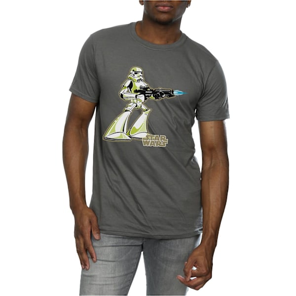 Star Wars Stormtrooper T-shirt för män, L, kolgrå Charcoal L