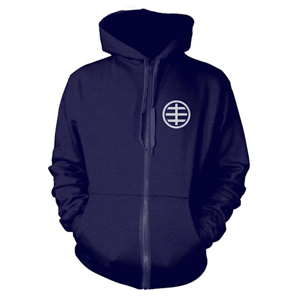 Hüsker Dü Unisex Vuxen Hoodie med Cirkellogga, Full Zip, XXL, Blå Blue XXL