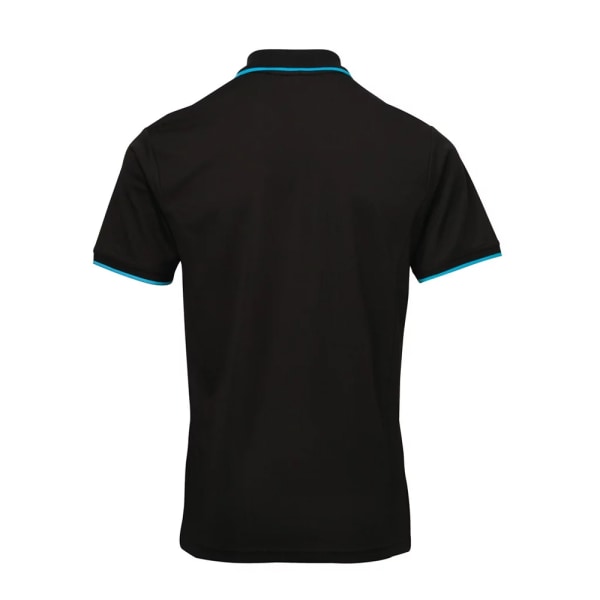 Premier Mens Coolchecker Contrast Pique Polo Shirt S Svart/Solros Black/Sunflower S