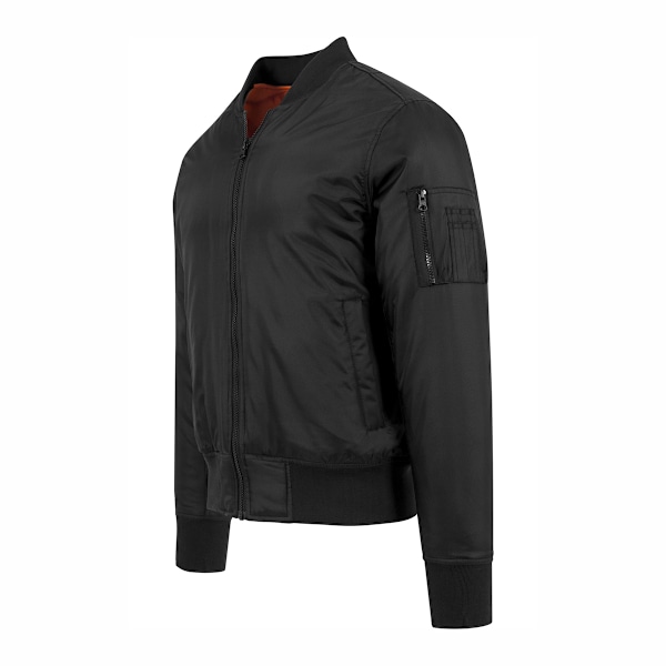 Build Your Brand Herr Kontrast Bomberjacka S Svart Black S