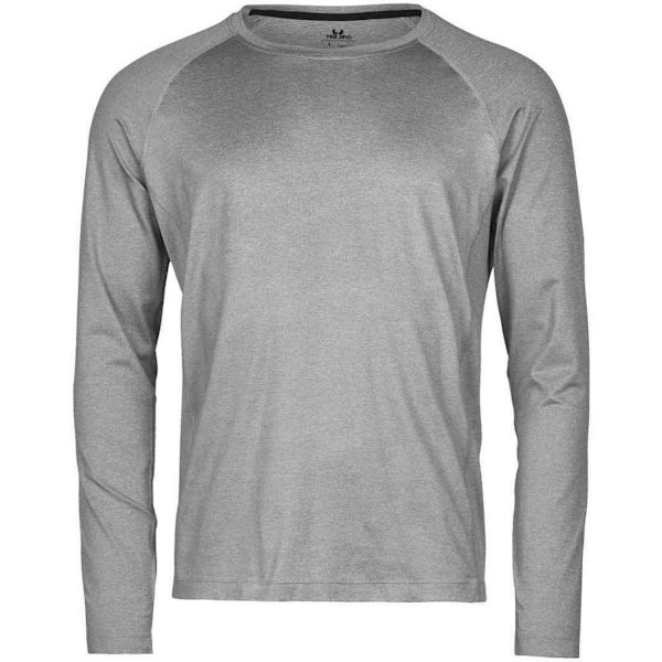 Tee Jays CoolDry långärmad T-shirt XS Grå Melange Grey Melange XS