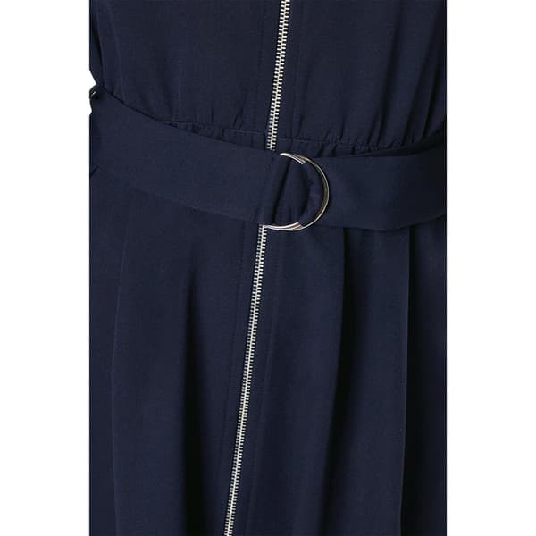 Principles Dam/Dam Chunky Zip Front Midi Klänning 16 UK Marinblå Navy 16 UK