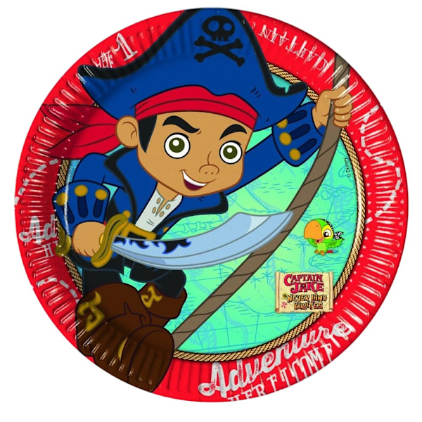 Jake och piraterna i landet Ingenstans äventyr dessert tallrik (8-pack) Multicoloured One Size