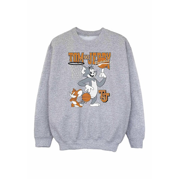 Tom och Jerry Boys Spinning Basketboll Sweatshirt 7-8 år Spo Sports Grey 7-8 Years