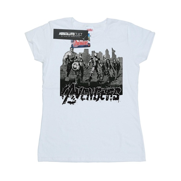 Marvel Womens/Ladies Avengers Mono Team Art Bomull T-shirt XL W White XL