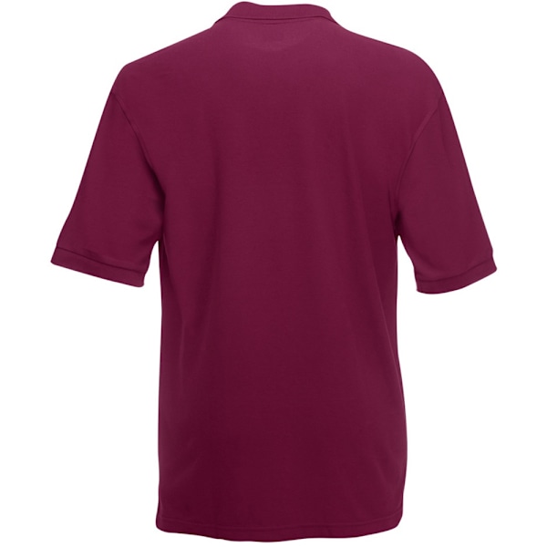 Fruit Of The Loom Herr Poloshirt med kort ärm i piké, 65/35, L, Bourgogne Burgundy L