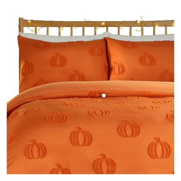 Duvet Day Pumpkin Fields Vändbart Mjukt Tuftat Påslakan Multicoloured Single
