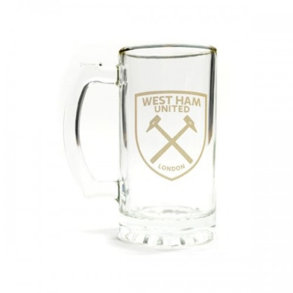 West Ham United FC Stenglas Ölglas En Storlek Klar Clear One Size