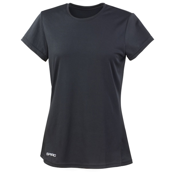 Spiro Dam/Dam Quick-Dry Kortärmad Performance T-shirt Black L