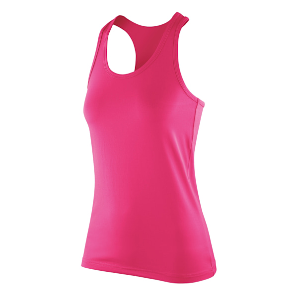 Spiro Womens/Ladies Softex Stretch Fitness Sleeveless Vest Top Candy M