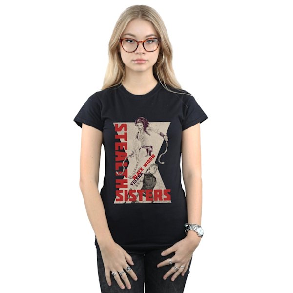 Marvel Womens/Ladies Black Widow Movie Stealth Sisters Bomull T-shirt Black L